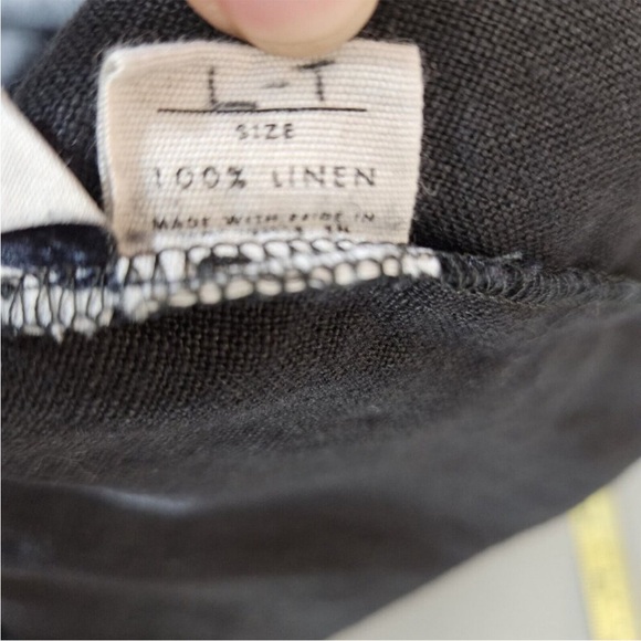 Elizabeth Suzann Jumpsuit Tall Large Women's Mara Black 100% Linen Minimalist - Picture 13 of 14